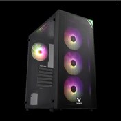 Resim Teknoteg - Rsr - Vento Vg3400s Mid Tower, 650w 80+ Siyah, Temperli Cam, Rgb, Atx Gamıng Kasa 