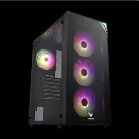Resim Teknoteg - Rsr - Vento Vg3400s Mid Tower, 650w 80+ Siyah, Temperli Cam, Rgb, Atx Gamıng Kasa 