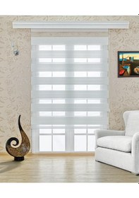 Resim As Perde Geniş Plise Zebra Perde 