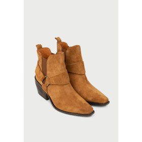 Resim Deery Kadın Hakiki Süet Taba Renk Western Bot - Z1563ZTBAC01 