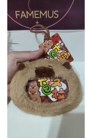 Resim FAMEMUS ACCESSORY Lüsk Kaliteli Caypara Peluş Cüzdan Anahtarlık 12 cm 