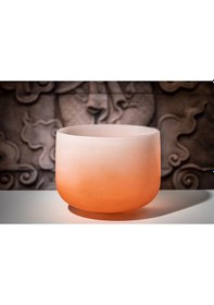 Resim Meinl Sonic Energy Csbc13d Sacral Chakra 13 Crystal Singing Bowl Note D4 Color Frosted Orange 