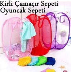 Resim Kirli Çamaşır Sepeti Katlanabilir Oyuncak Filesi Diğer 