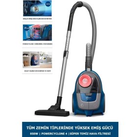 Resim Philips 2000 Serisi Powercyclone 4, Superclean Lambader Hediyeli Torbasız Süpürge 