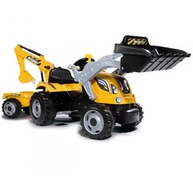 Resim Smoby Builder Max Excavatörlü Römorklu Traktör 710301 