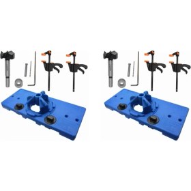 Resim Explosion1 2 Adet 35MM Gizli Menteşe Sondaj Menteşe Deliği Saw Jig Sondaj Kılavuzu Bulucu Delek Açıcı Dolapları Ağaç Işleme Aracı Seti (Yurt Dışından) 