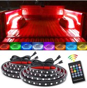 Resim Techmaster Pick Up Kamyon Dekorasyon için Kumandalı Rgb Işık Şerit 2x150cm 12V 