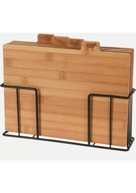 Resim Standlı 4 Lü Bambu Kesme Tahtası 28x20x7 Cm 