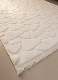 Resim Ayder Taş Desen Krem - SAÇAKLI / 160x160 (Yuvarlak) 