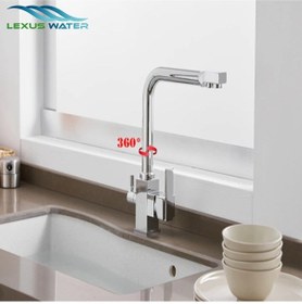 Resim Lexus Water Su Arıtma Cihazları İçin 3 Yollu Kare Arıtmalı Musluğu Krom 