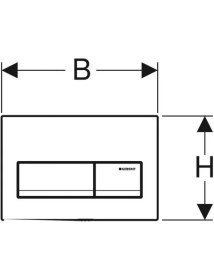 Resim Geberit ALPHA50 Kumanda Paneli, 2 Kademeli Deşarj Için, Siyah - 115.060.DW.1 