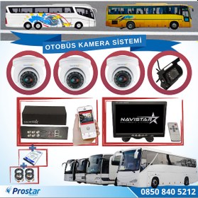 Resim Otobüsler için Kayıtlı 4 Kameralı 1 TB Harddiskli Kamera Seti 