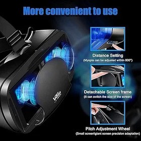 Resim Herklotzn VR Gözlüğü 3D Sanal Gerçeklik Ekran Oyun, Ayarlanabilir, Oyun Kumandalı 