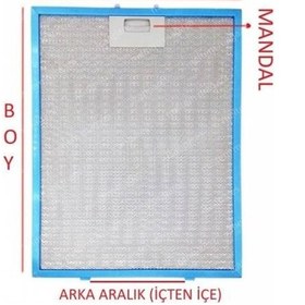 Resim Arçelik Uyumlu Davlumbaz 25X30 Cm Çift Tırnaklı Arka Ara 12,5 Cm Filtre - 312321041 