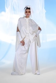 Resim ELASTİK BOYAMALI TEKLİ KOLLUK - Beyaz / Std 