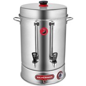 Resim Işıkgaz Silverinox 120 Bardak Basmalı Metal Musluklu Çay Makinesi Gri 