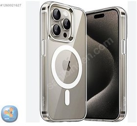 Resim iPhone 15 Pro Max MagSafe Şeffaf Silikon Kılıf+applekutusu 