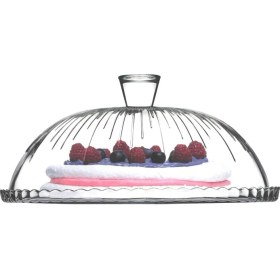 Resim Storemax Pasabache Cam Kek Cam Cloche Kek Standı Pasta Kubbe Plaka Kapağı 32 cm Desen 