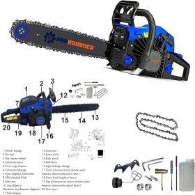Resim Prohummer PH-TS030 Benzinli Ağaç Motoru (Mavi) 