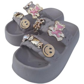 Resim rs riva shoes Kız Çocuk Havuz Plaj Tatil Günlük Yazlık Rahat Kaydırmaz Tabanlı Emoji TaşlıTerlik 