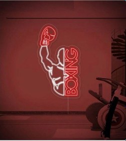 Resim Twins Led Bo x ing Yazılı Ve Şekilli Neon Tabela Kırmızı Model:model:30673366 Kırmızı 