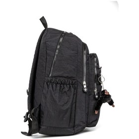 Resim Çok Gözlü Maymun Figürlü Kırınkıl Sırt Çantası Siyah-695 Siyah 