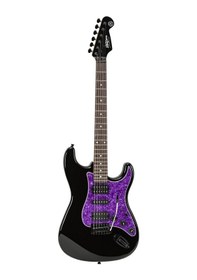 Resim New Orleans Vega Pr Hsh Mat Siyah Ve Mor Elektro Gitar 