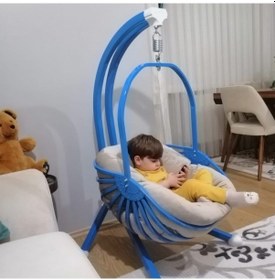 Resim Murtiko Çocuk Salıncağı Çelik Gövdeli Lüks Minderli Hamak Modeli 