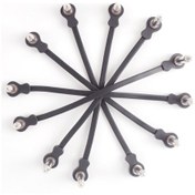 Resim Lemestar Gitar Pedalı Bağlantı Kablosu 6.35mm Sağ Açı 16cm Siyah Oksijen Bakır Çekirdekli 6 Adet Seti 10" 