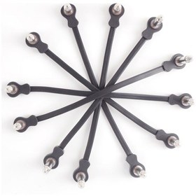 Resim Lemestar Gitar Pedalı Bağlantı Kablosu 6.35mm Sağ Açı 16cm Siyah Oksijen Bakır Çekirdekli 6 Adet Seti 10" 