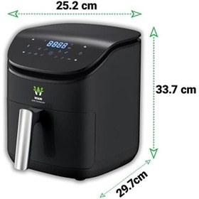 Resim Wiami Airfryer 3.5 L Akıllı Siyah Yağsız Hava Fritözü 