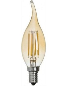 Resim 4W E14 Duy Kıvrık Buji Rustik Led Ampul 10 Adet 