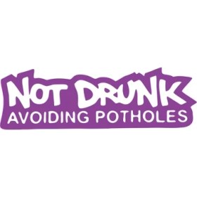 Resim Not Drunk Avoiding Potholes 17X17 cm Mor 