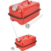 Resim Taşınabilir Yakıt Tankı Metal Benzin Bidonu Yatay 10 Litre 