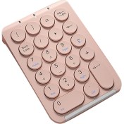 Resim Decisive Kablosuz Sayısal Tuş Takımı Bluetooth Sayısal Tuş Takımı Yuvarlak Klavye Tuşları Numpad 22 Tuşlar Şarj Edilebilir Numara Klavye (Pembe) (Yurt Dışından) 