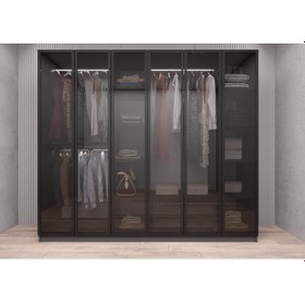 Resim Karya Reflekte Cam 6 Kapaklı Gardırop Montaj Dahil - Füme 210 Cm 