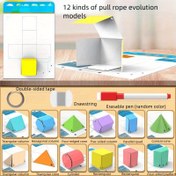 Resim 12 Çeşit Katı Geometrik Şekil, Origami Diz İpi Stili, 3D Modelleme Öğretim Yardımçısı – Matematik Sınıfı ve Evde Eğitim için Küp & Doğrusal Prizma Açık Diyagramları, 3D'den 2D'ye 3Bölüm Alan Gözlem Bilim Seti 