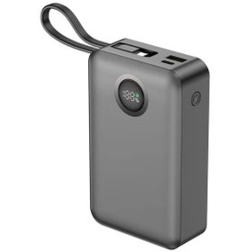 Resim Dexim Cz03 65w Pd Dahili Lightning& Type-c Kablolu 20000 Mah Powerbank Açık Gri 