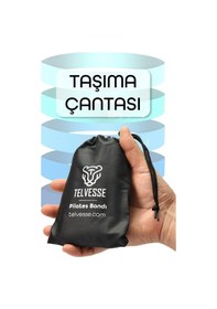 Resim 5 Li Pilates Direnç Bandı Seti Loop Squat Lastiği Çantalı Fitness Egzersiz Bantları - Mavi Mavi 