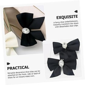 Resim Levemolo Ayakkabı Takı Seti 2 Adet Yay Toka Klips Kırmızı Dekoratif Ayakkabı Takıları Topuklu Ayakkabılar Düz Ayakkabılar Düğün Partisi Hediyesi İçin Çok Amaçlı 