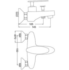 Resim Gms Vera Mix Banyo Duş Bataryası Vra103 Krom 