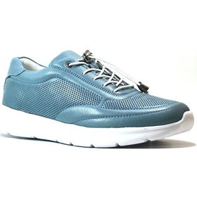 Resim Beety 21by37.14-111 Hakiki Deri Mavi Casual Kadın Ayakkabı Mavi 