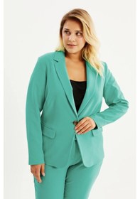 Resim Myline Astarlı Blazer Ceket-yeşil Yeşil 