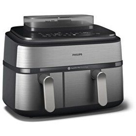 Resim Philips NA555/00 Airsteam Çıft Hazneli Airfryer 