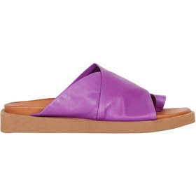 Resim Bueno Shoes Lila Deri Kadın Parmak Arası Terlik 01ws2809 