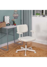 Resim Teddy Ofis Ve Çalışma Sandalyesi-beyaz 64x74-83x63 Cm Beyaz 