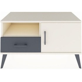 Resim Hyperion Şifonyer 2 Raflı Tek Çekmeceli Tek Kapaklı 88x44x48 Aytaşı-aytaşı/antrasit Aytaşı/antrasit 