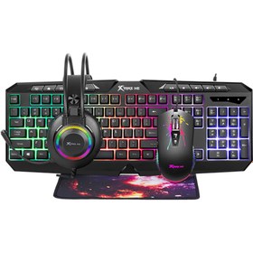 Resim Xtrike Me CMX-410 Oyuncu Seti Kulak Üstü Kulaklık- Mouse- Klavye- Mouse Pad RGB ZORE-219206 