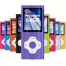 Resim Hepta Collection Mymahdi MP3/MP4 çalar, lila 1,8 inç LCD ekran ve hafıza kartı yuvası, maks. 128 GB desteği 