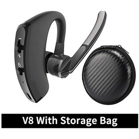 Resim Lasonstiges Çanta İle V8 Yeni V9 Bluetooth Kulaklık Uzun Bekleme İş Kulaklık Hd Çağrı Bluetooth Kablosuz Kulaklık Mıc Ile İphone Samsung Huawei 